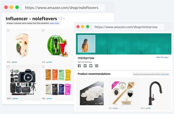 Amazon Influencer Shop